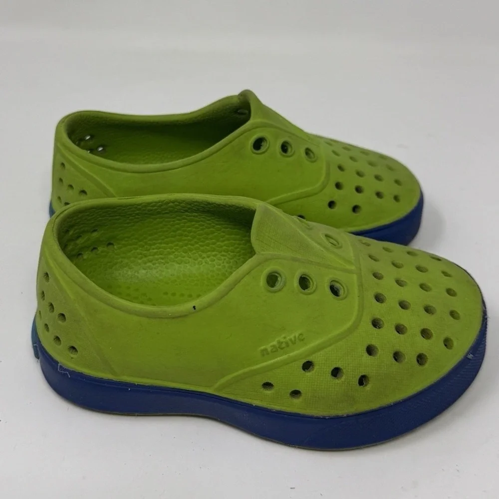 Native Shoes Kids Jefferson Child Toddler WaterProof Shoes C8 Green Blue